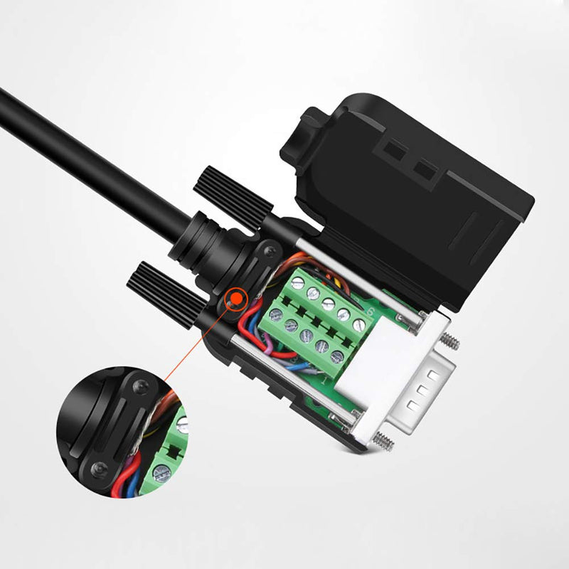 [Australia - AusPower] - COMOPEZ 2Pcs DB9 Breakout Connector Solderless RS232 D-SUB Serial to 9-pin Port Terminal Female Adapter Connector Breakout Board Module with Case 
