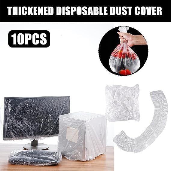 [Australia - AusPower] - 10Pcs Thickened Disposable Dust Cover,Clear Kitchen Appliance Covers,Elastic Household Kitchen Appliance Universal Dustproof Protective Cover,Appliance Covers, Pressure Cooker Parts and Accessories 