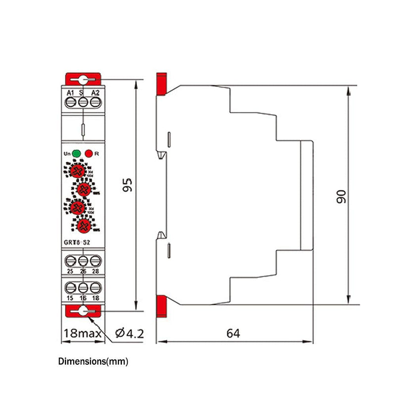 [Australia - AusPower] - Delay Relay, Repeat Cycle Time Relay, Cycle Timer Relay, GRT8-S1 Mini Asymmetric Cycle Timer, ON/Off Repeat Cycle Time Relay, AC/DC12-240V 