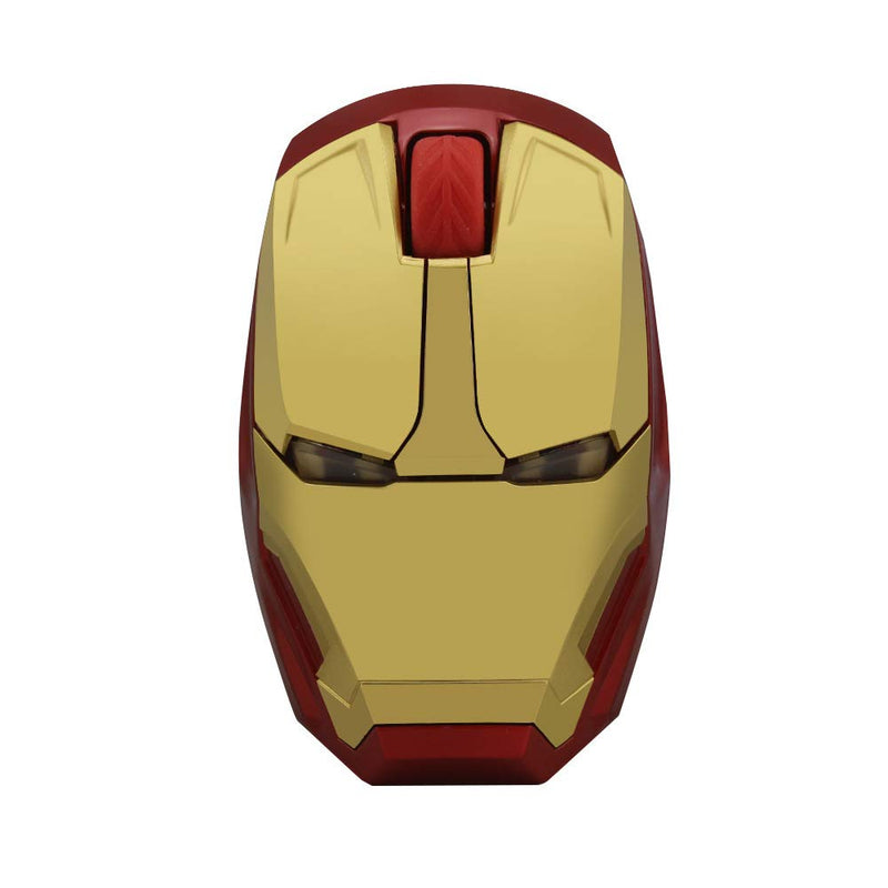 [Australia - AusPower] - ECOiNVA Wireless Iron Man Mouse 2.4G Optical Computer Mouse for Desktop Laptop PC Mac (Gold) Gold 