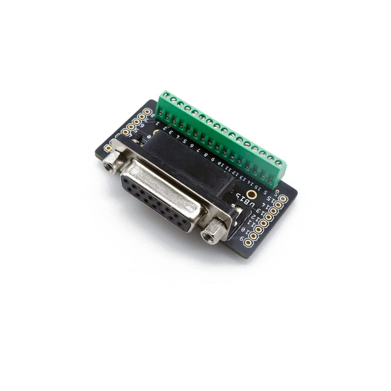 [Australia - AusPower] - Treedix DB15 Female Breakout Board DB15 Breakout Connector Serial to 15-Pin Port with Screw Terminal Block and Pin Header 