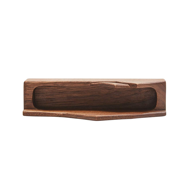 [Australia - AusPower] - Pandapark Bussiness Card Holder for Desk,Cloud Formation,Wood Business Card Display Holder,UniBody,1PCS,L4.6'' X W1.1'' X H2.0'' (Walnut Mountain) Walnut Mountain 