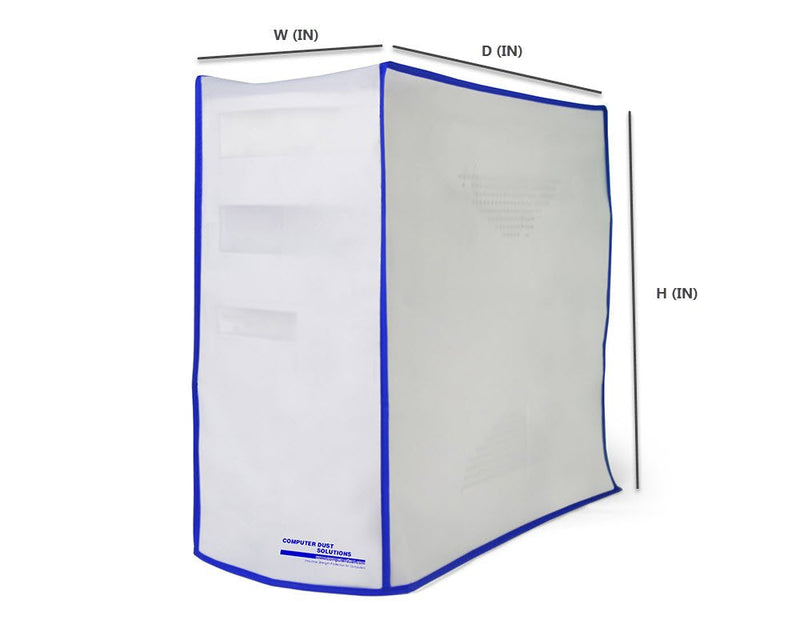 [Australia - AusPower] - Dust and Water Resistant Silky Smooth Antistatic Vinyl Computer CPU dust Cover (8W x18H x19D) 8W x18H x19D 