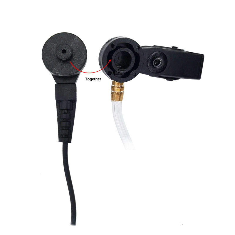 [Australia - AusPower] - RUKEY 2 pin Surveillance Kit Air Covert Acoustic Tube Earpiece Headset with PTT Mic for Motorola XTN446 XV1100 CLS1410 SV21 CP040 GP88 P040 
