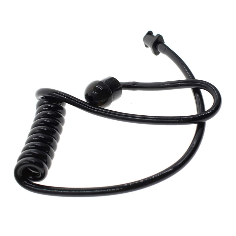 [Australia - AusPower] - AUTOKYA Pair Black Accoustic Ear Tube Black Medium Earmold for Police Radio Earpiece 