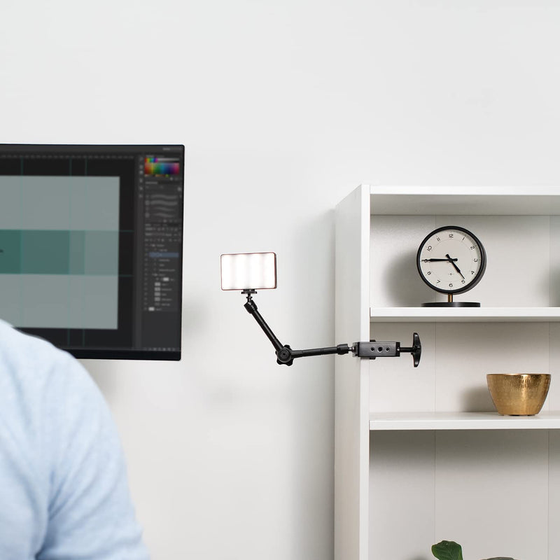[Australia - AusPower] - VIVO Aluminum C-Clamp with 1/4 inch-20 and 3/8 inch-16 Female Socket for Tables, Desk Mount, 1.8 inch Maximum Desktop Thickness, 2 Clamps, MOUNT-CP02 