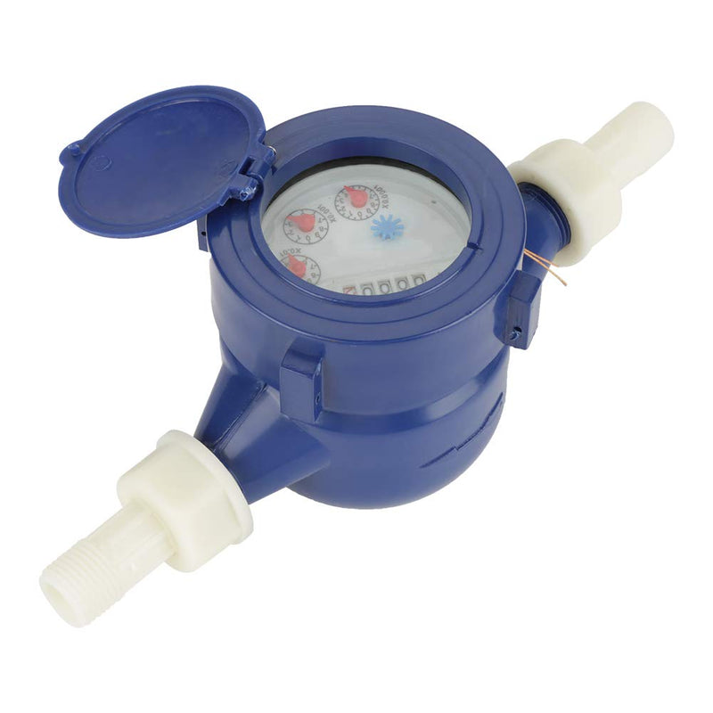 [Australia - AusPower] - Diydeg Resistant Corrosion Cold Water Meter, Nylon Water Flow Meter, for Garden and Home use Wet Table Measuring Tool 