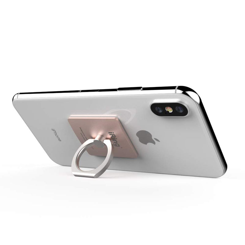 [Australia - AusPower] - iRing Link, Made in Korea, Wireless Charging Friendly Phone Holder - Cell Phone Ring Grip Finger Holder and Stand Compatible with iPhone, Galaxy, and Other Smartphones.(Rose Gold) Rose Gold 