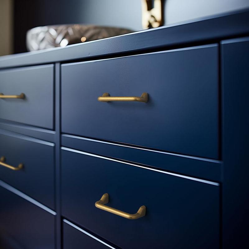 [Australia - AusPower] - Goo-Ki 6 Pack Antique Brass Cabinet Pulls, 3" Center to Center, Vintage Style Drawer Handles for Kitchen, Bathroom, Bedroom, Furniture 