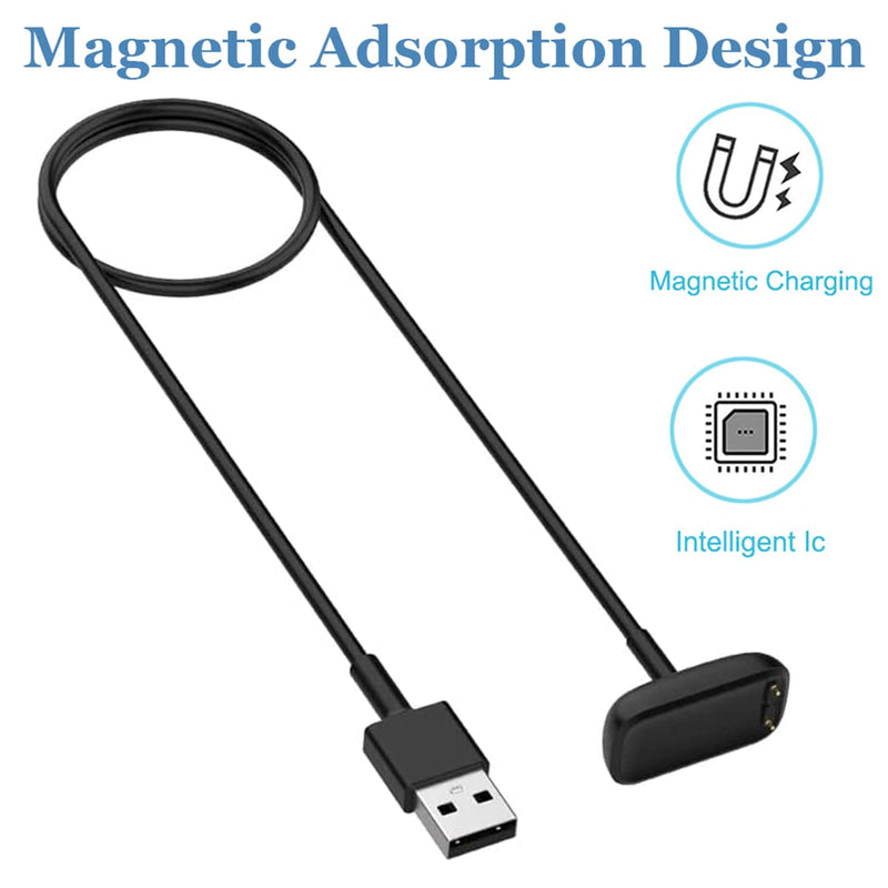 [Australia - AusPower] - EXMRAT Charger for Fitbit Charge 5, Magnetic USB Charging Cable Cord for Fitbit Charge 5 Activity Tracker Accessories 3.3ft / 100cm 