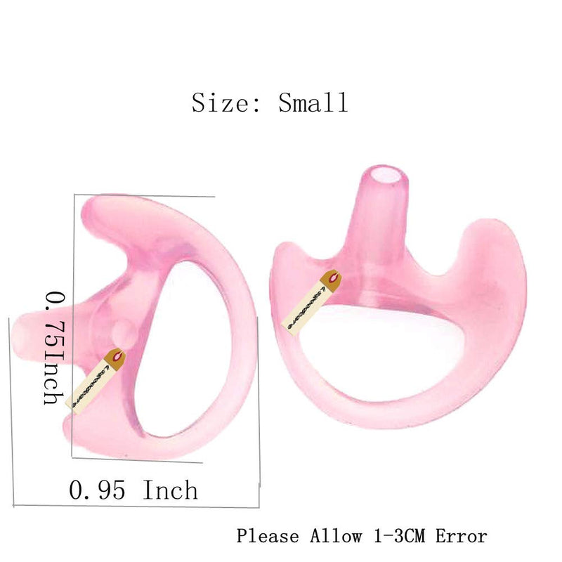 [Australia - AusPower] - Radio Ear Mold Ear Bud Pink Small, Lsgoodcare Earmold Earbuds Replacement Left Right Ear for 2 Way Radio Acoustic Coil Tube Earpiece, Insert Earmould Soft Walkie Talkie Ear Pieces, 3 Pairs 