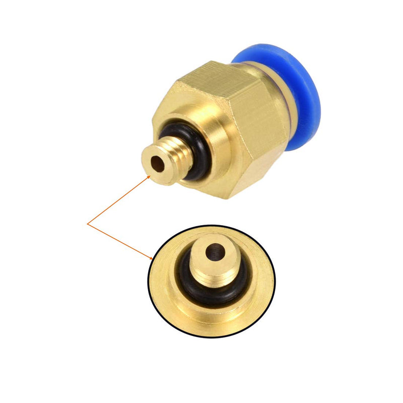 [Australia - AusPower] - uxcell Straight Pneumatic Push to Quick Connect Fittings M5 Male x 6mm Tube OD 10pcs 