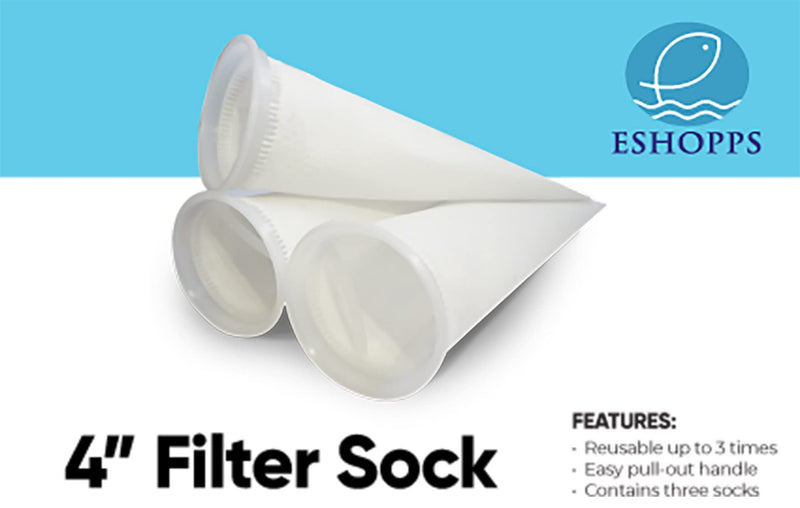 [Australia - AusPower] - ESHOPPS 4" Filter Socks | 3 Pack | 300 Microns | Micron Bag | Filter Bag 