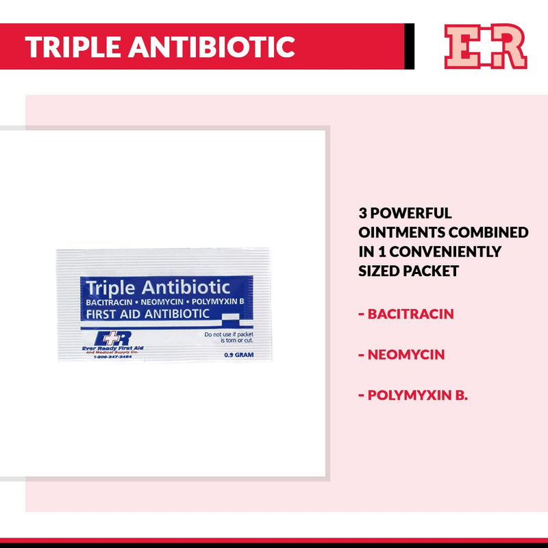 [Australia - AusPower] - Ever Ready First Aid Triple Antibiotic Ointment .9gr Packets - 144 Count 