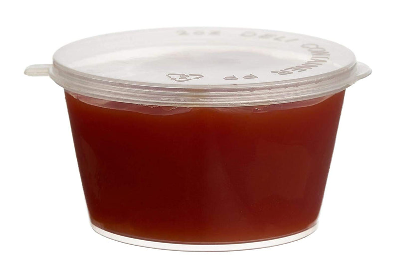 [Australia - AusPower] - EcoQuality [50 Pack] 3 Oz Leak Proof Plastic Condiment Souffle Containers with Attached Lids - Portion Cup with Hinged Lid Perfect for Sauces, Samples, Slime, Jello Shot, Food Storage & More! 50 