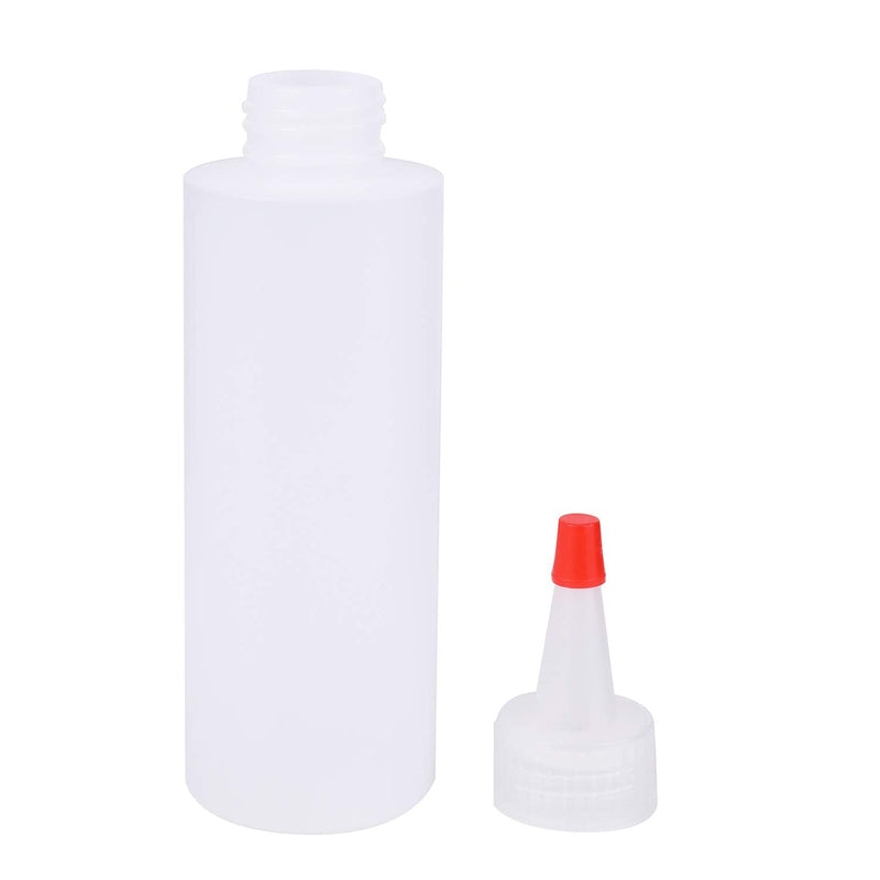 [Australia - AusPower] - Bekith 30 Pack Small Plastic Squeeze Condiment Bottles with Red Tip Cap, 4 Ounce Squirt Bottle For Ketchup, BBQ, Sauces, Syrup, Condiments, Dressings, Arts and Crafts 