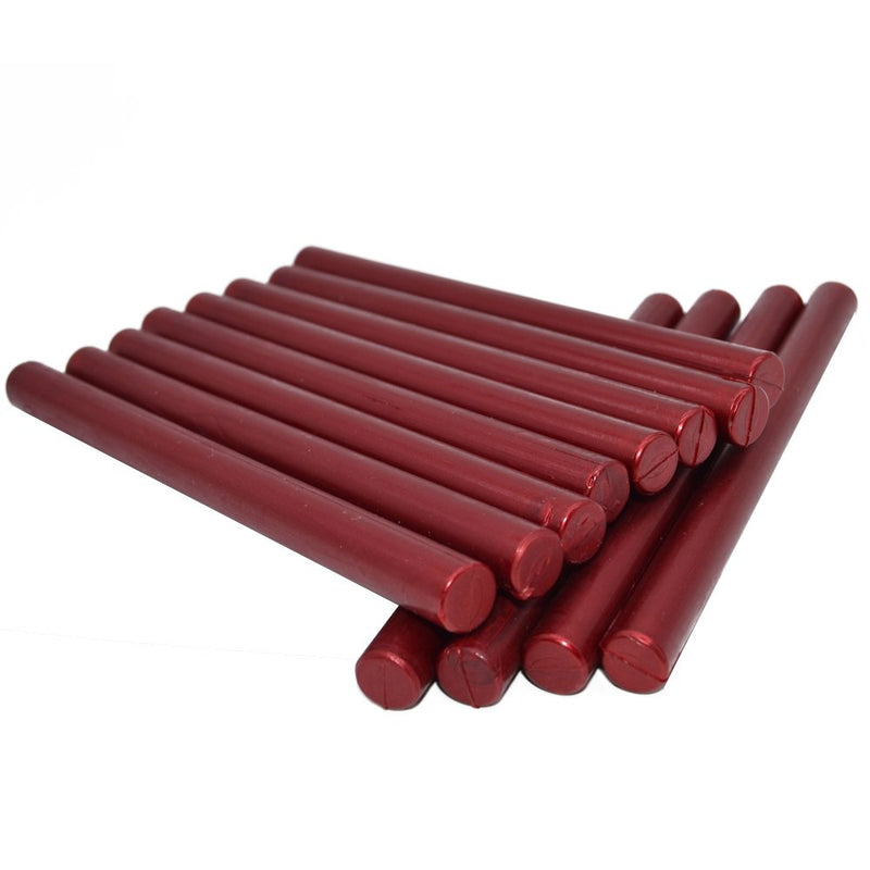 [Australia - AusPower] - Sealing Wax Rod Sparkles Blood Red for Standard Size Glue Gun - 5.4"(L) 10mm(D) 