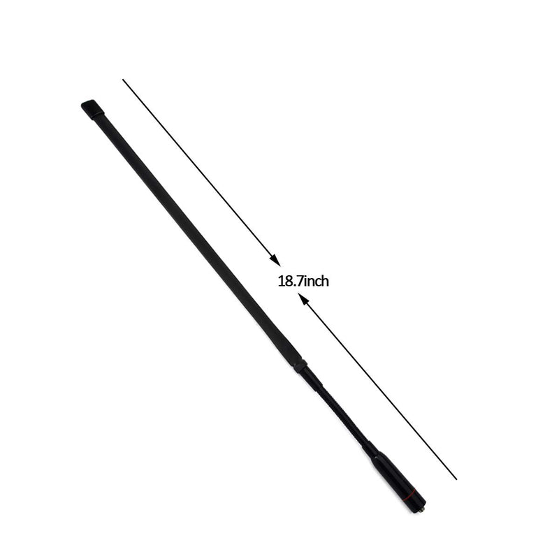[Australia - AusPower] - HYS Foldable Tactical Handheld Portable Antenna 18.7-Inch with SMA-Female Dual Band VHF/UHF with Gooseneck for UV-5R, UV-82, BF-F8HP, UV-5R V2+ Plus, BF-F9 V2+ Two Way Radios(2 Pack) 