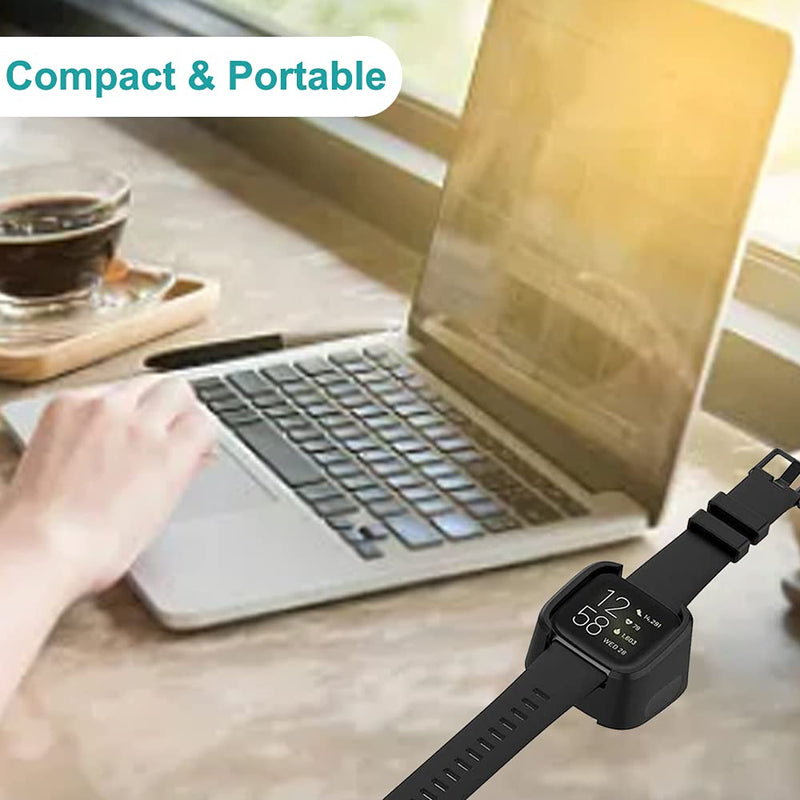[Australia - AusPower] - EXMRAT Compatible with Fitbit Versa 2 Charger, Replacement USB Charging Dock Stand Cable for Versa 2 Smart Watch (ONLY for Versa 2) 