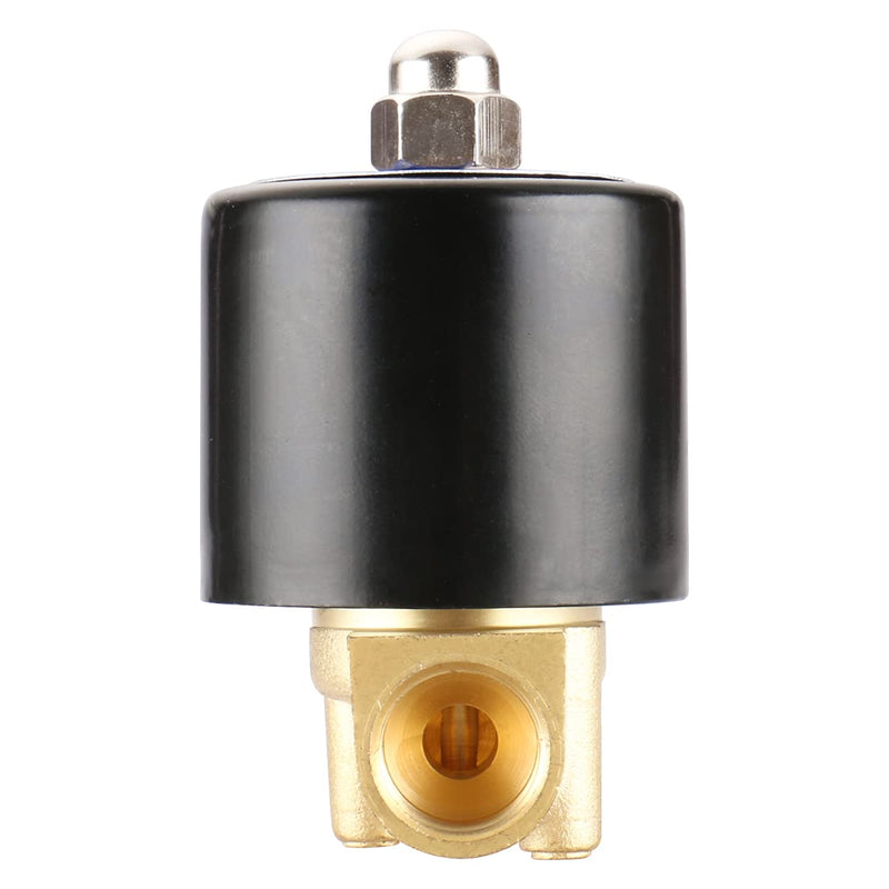 [Australia - AusPower] - Baomain 3/8 inch Brass Electric Solenoid Valve Water Air Fuels N/C Valve DC 12V 