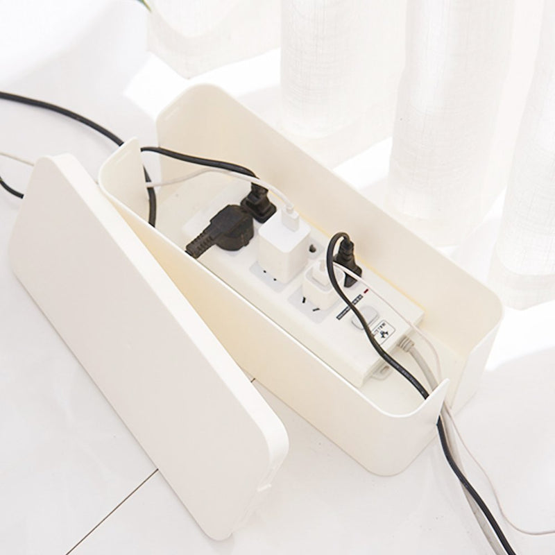 [Australia - AusPower] - Resulzon Cable Management Cord Cover Wire Hider Box Concealer Organizer Protector System for Home Theater Entertainment Center Office School (Mini,White) white 