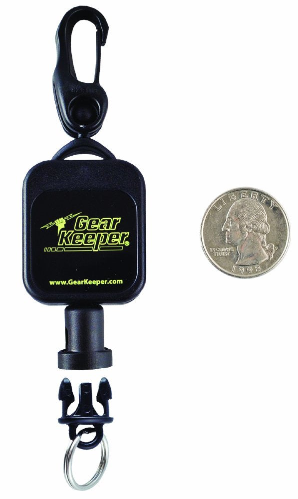 [Australia - AusPower] - Hammerhead Industries Gear Keeper Micro Retractor / Super Zinger for Fly FIshing – Options - Swiveling Snap Clip, Threaded Stud or Carabiner Clip Mount with Q/C Split Ring Accessory - Made in USA 