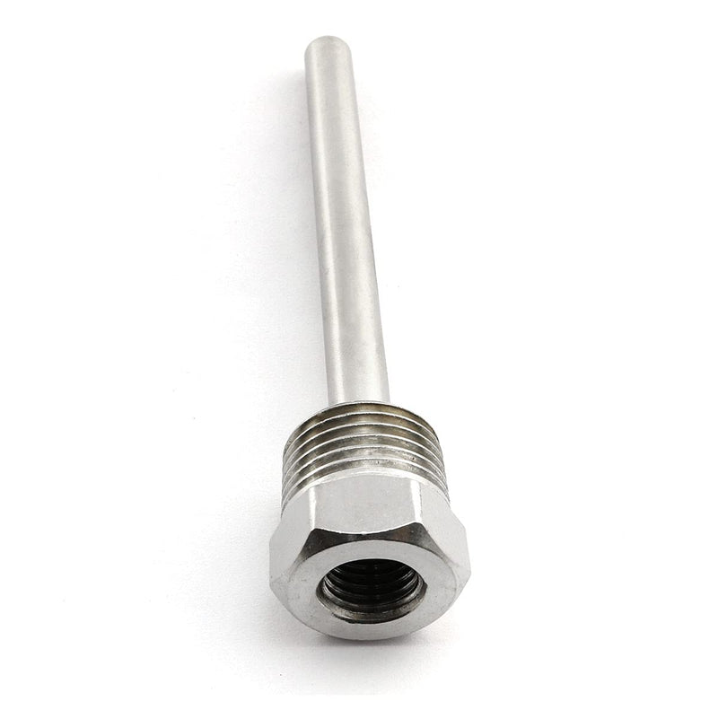 [Australia - AusPower] - heyous 2pcs 1/2 Inch NPT 100mm Thermowell Stainless Steel Thermowell with Nylon Cable Gland for Temperature Sensors 