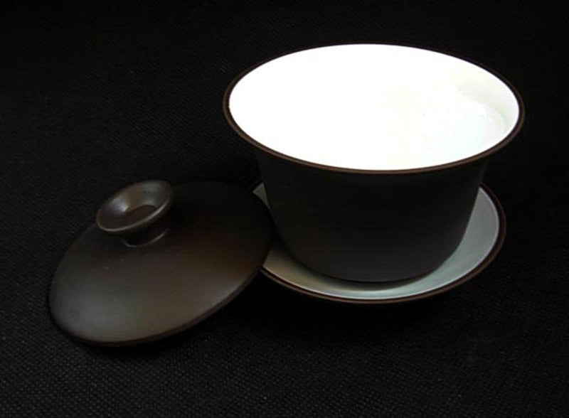 [Australia - AusPower] - Yixing Teacup Chinese Kungfu Tea Bowl Classic Gaiwan Cup Black 