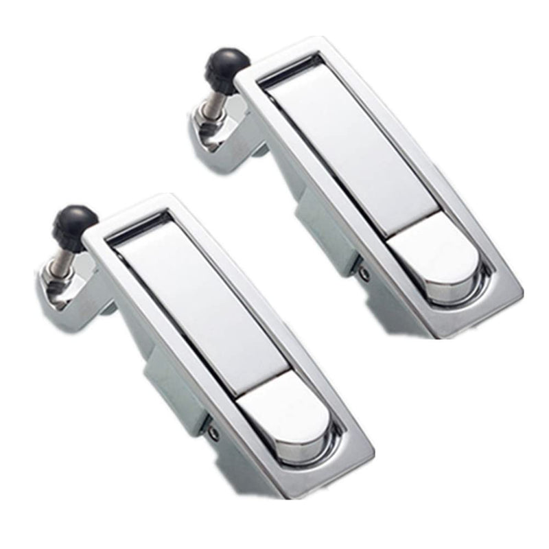 [Australia - AusPower] - STHang-D 2PCS Compression Latch Lock Trigger Latch Lock, Zinc Alloy Adjustable Lever Hand Operated Compression Latch with Raised Trigger, Non-Locking, Flush Lever Latch (Silver) Keyless 2 