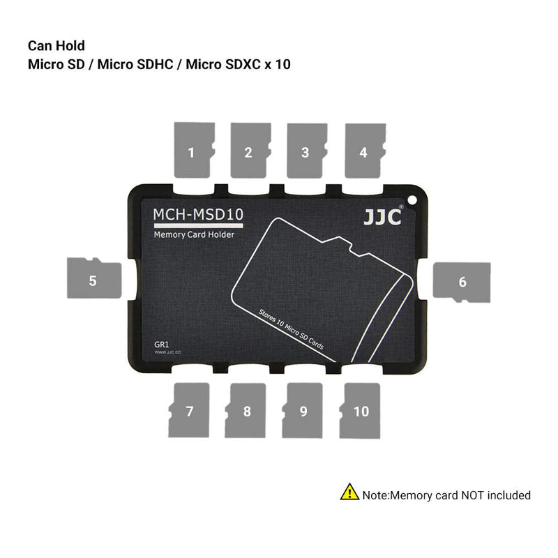 [Australia - AusPower] - 10 Slots Micro SD Card Case Holder Storage Organizer, Ultra Slim Credit Card Size Lightweight Portable TF MSD Memory Card Storage 10 Micro SD Card Slots 