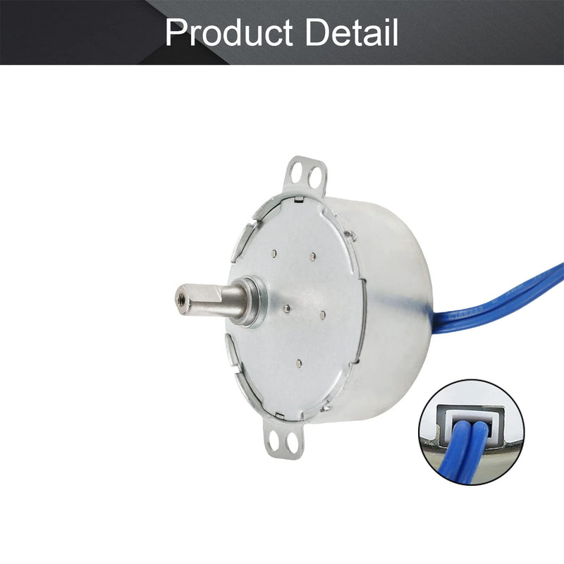 [Australia - AusPower] - Fielect 1Pcs Synchronous Motor AC 110V 0.8-1RPM Turntable Motor CW/CCW Direction 4W TYC-50 Double Flat Tapping Shaft 0.8-1RPM CW/CCW 1Pcs 