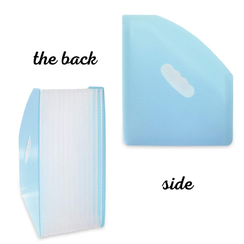 [Australia - AusPower] - Marte Vanci Expanding File Folders Expandable Filing Document Storage 13 Pockets Organizer A4 Paper Letter Size for School Office Blue 
