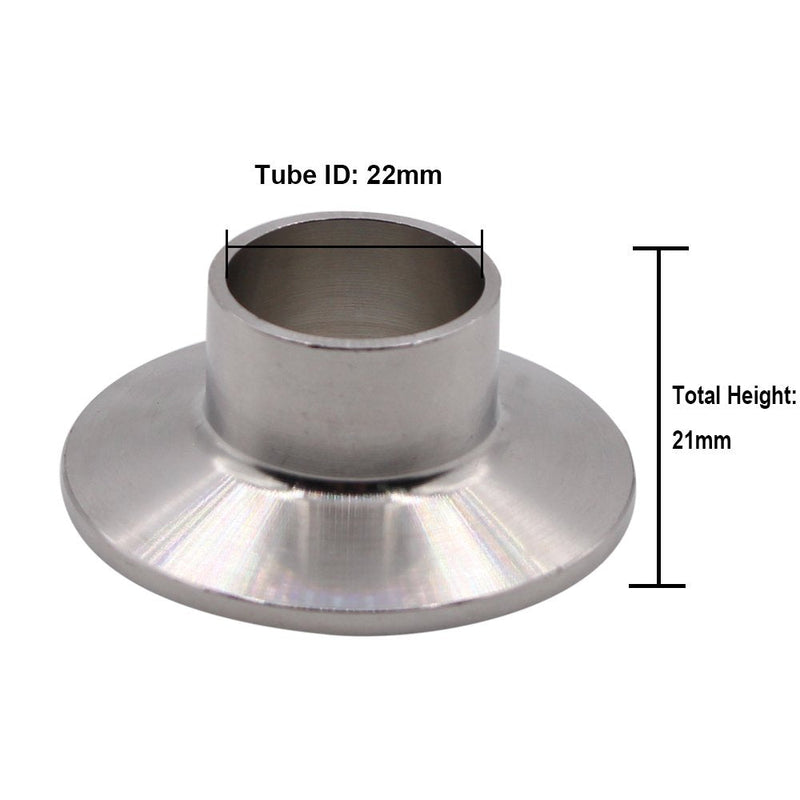[Australia - AusPower] - DERNORD Stainless Steel Tri-clamp (Tri-Clover Clamp) + 2 Pcs SUS304 Sanitary Pipe Weld Ferrule + FKM Gasket (1 Inch) 1 Inch 