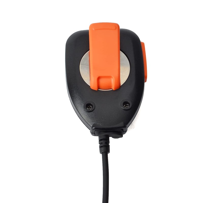 [Australia - AusPower] - HYSHIKRA Handheld Speaker Shoulder Microphone HT Mic with 7.5ft Cable for Baofeng UV-5R Series BF-888S Retevis H-777 RT22 RT21 TYT Kenwood TK-240 TK-250 TK-255 2-Way Radio Walkie-Talkie (Orange PTT) 