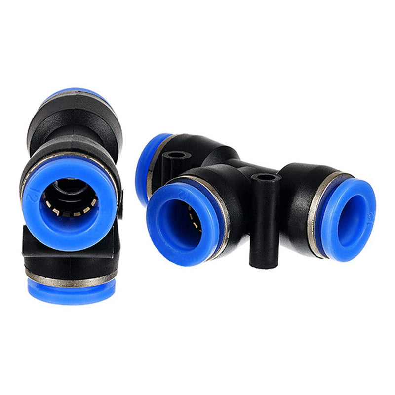 [Australia - AusPower] - Metalwork Push to Connect Tee Union Fitting, 4mm x 4mm x 4mm OD, Air Hose T Connector Splitter (Pack of 10) Pack of 10 