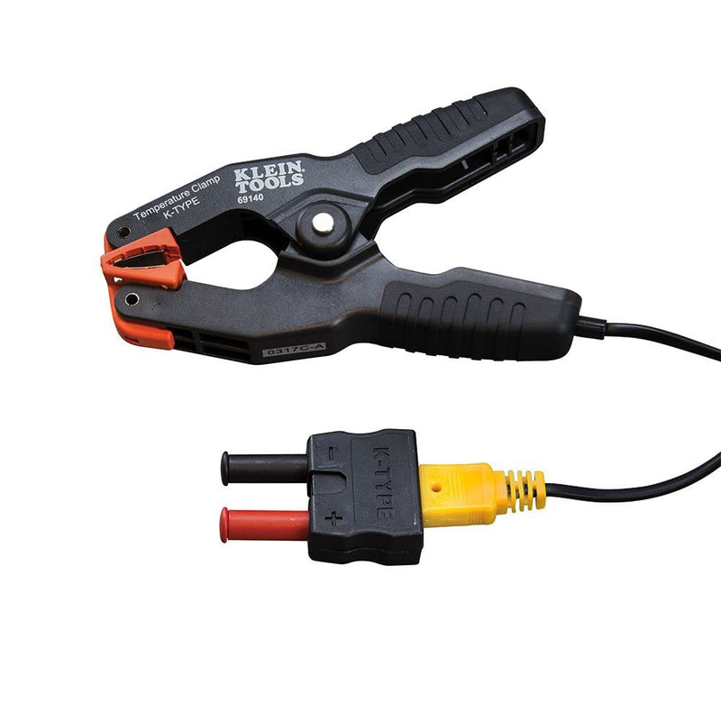[Australia - AusPower] - Klein Tools 69140 K-Type Thermometer, Pipe Temperature Clamp for HVAC, Measures -4 to +212 Degrees Fahrenheit K-Type Temperature Pipe Clamp 