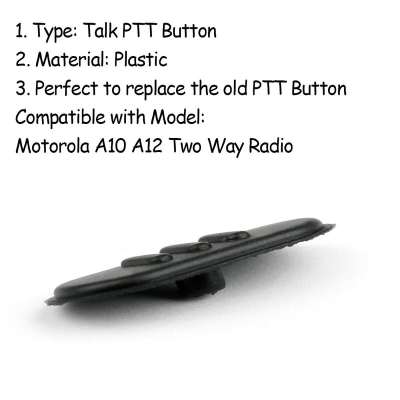 [Australia - AusPower] - KOOBOOK 1Pcs Talk PTT Launch Key Switch Button for Motorola A10 A12 A10D CP110 Two Way Radio 