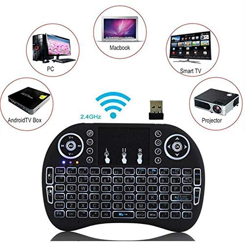 [Australia - AusPower] - Mini Keyboard i8 2.4G Air Mouse Wireless Keyboard with Touchpad, Rechargeable Handheld Keyboard Remote for Smart TV, Android TV Box, KODI, Raspberry Pi, PC 