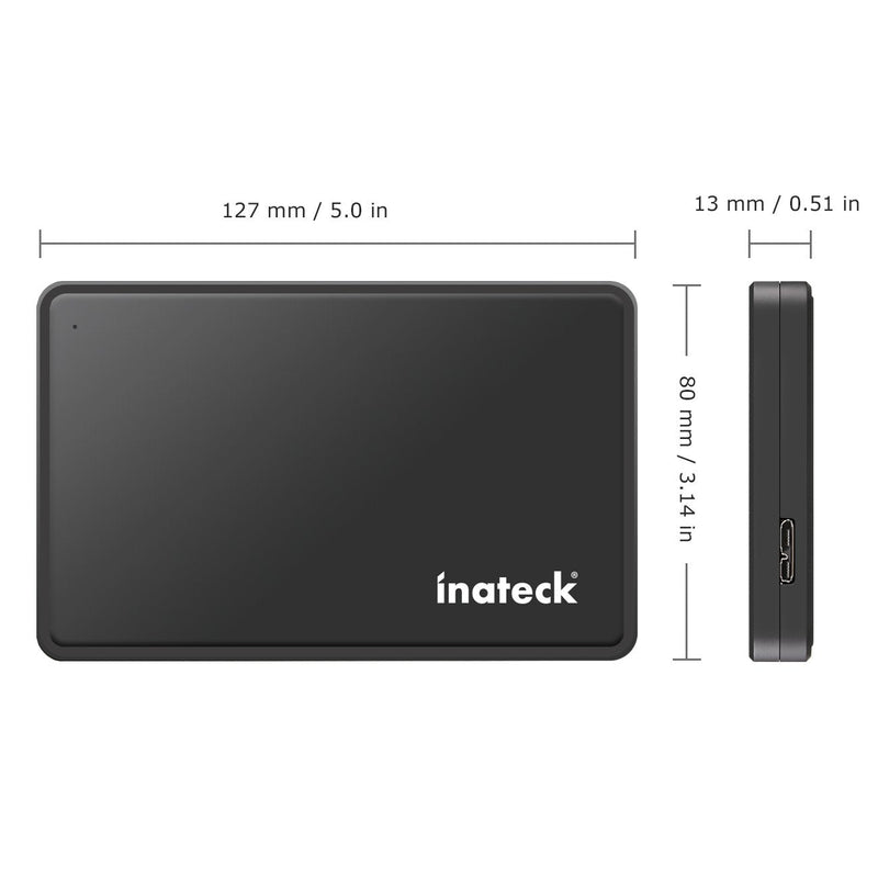 [Australia - AusPower] - Inateck 2.5 Hard Drive Enclosure, USB 3.0 External Hard Drive Case, Support UASP, Up to 5Gbps,FE2004 