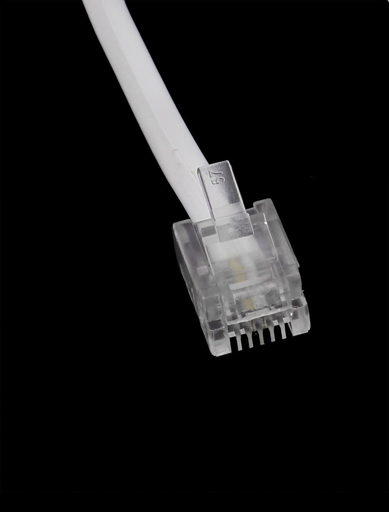 [Australia - AusPower] - Ted Lele Male to Male 6P2C RJ11 Telephone Fax Machines Modems Straight Cable Wire Line 5M / 16.4ft Long 5 m 