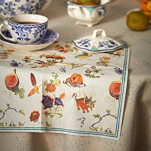[Australia - AusPower] - Besalily Decorative Disposable Napkins 13x13 Inch 20 Count(Pack of 1) Vintage Floral Printed Napkins Serviettes for Wedding Dinner Afternoon Tea Party Spring Summer Home 