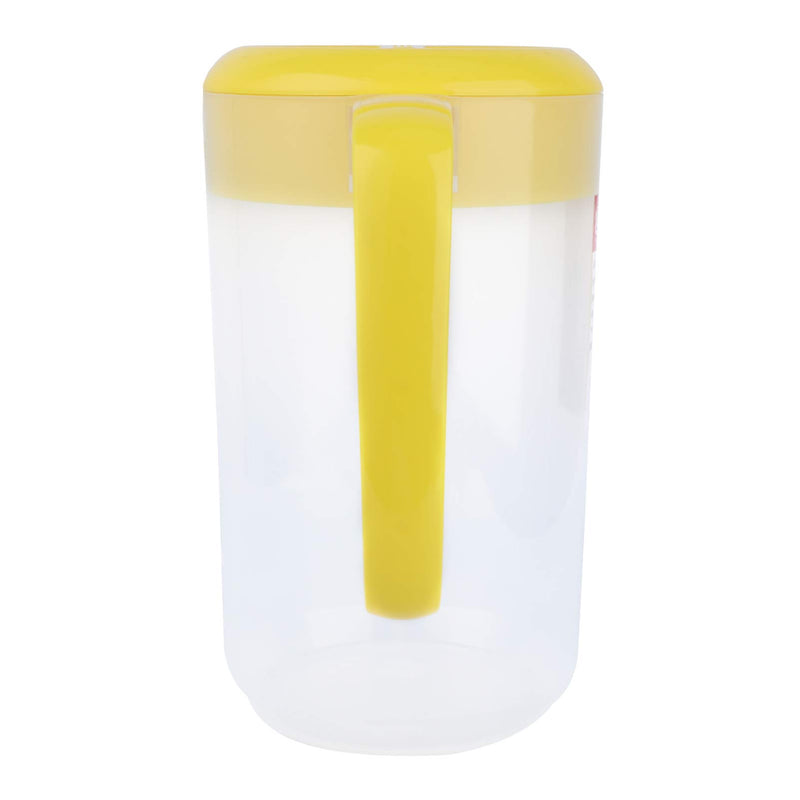 [Australia - AusPower] - Hemoton 4000ML Plastic Pitcher Iced Tea Pitcher with Lid and Handle Heat Resistant Hot Cold Water Carafe Water Pitcher Water Jug for Juices Beverage Camping Picnics Yellow 