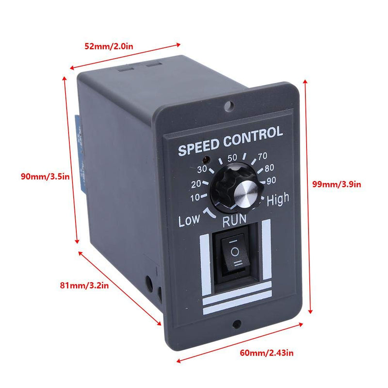 [Australia - AusPower] - Motor Speed Controller, DC 12V-60V 10A CW/CCW Adjustable Speed with Switch Controller DC Motor Governor DC Motor Speed Controller 