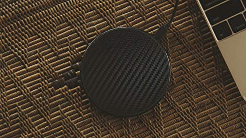 [Australia - AusPower] - Wireless Charger Pad Carbon Fiber Design by Reveal Shop- Qi Certified, 15W Fast Charging- Compatible w/iPhone 13/12/11/11Pro/XS Max/XR/XS/X/8/8Plus, Galaxy S6 to S10, S20 (Cable Included) (Black) Black 
