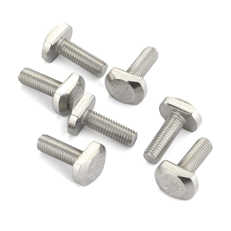 [Australia - AusPower] - M8 x 20mm T-Slot Drop-in Stud Sliding Bolts T Shape Screws, Stainless Steel A2-70, Full Thread, 20 PCS M8 x 20mm (20 PCS) 