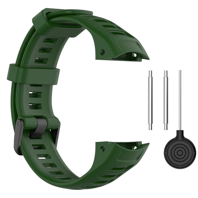 [Australia - AusPower] - QGHXO Band for Garmin Instinct, Soft Silicone Replacement Watch Band Strap for Garmin Instinct/Instinct Tide/Instinct Tactical/Instinct Solar/Instinct Esports (No Tracker) 5PCS Boys 