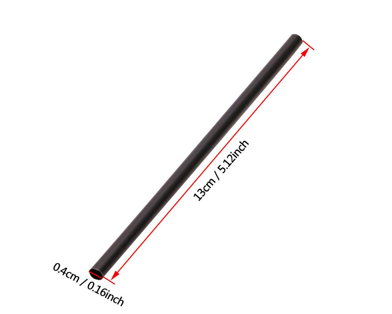 [Australia - AusPower] - Tupalizy 200PCS Black Plastic Straws Drinking Coffee Stirrers for Wedding Coffee Sip Stir Sticks for Cocktail Tea Chocolate Hot Water Cold Drinks Cups Travel Mugs Crafts Home Bars, 5.12 inch 200 