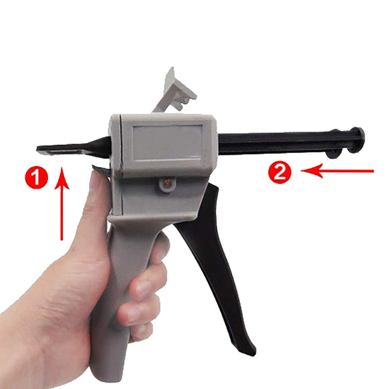 [Australia - AusPower] - NEWCOMDIGI Dispenser Gun, Epoxy Glue Gun, Impression Mixing Dispensing Gun Applied to AB Plastic Tube (50ML) 50ML 