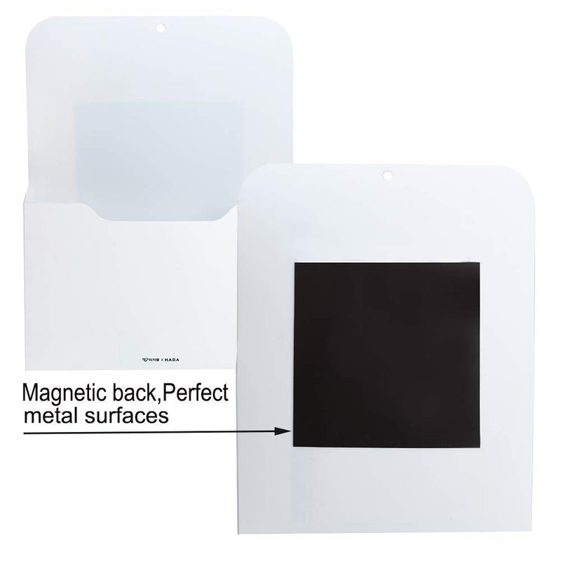 [Australia - AusPower] - Magnetic File Holder - Magnetic Paper Holder, Pocket Organizer Office Supplies Storage Mail Organizer for Notebooks,Planners,Letter (1 Pack) 1 Pack 