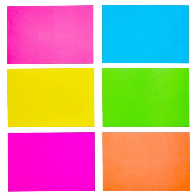 [Australia - AusPower] - 112 Pack Colorful Neon A4 Envelopes with Square Flap, Bulk for Invitations, Birthdays, Baby Showers, Greeting Cards (4x6 In) 